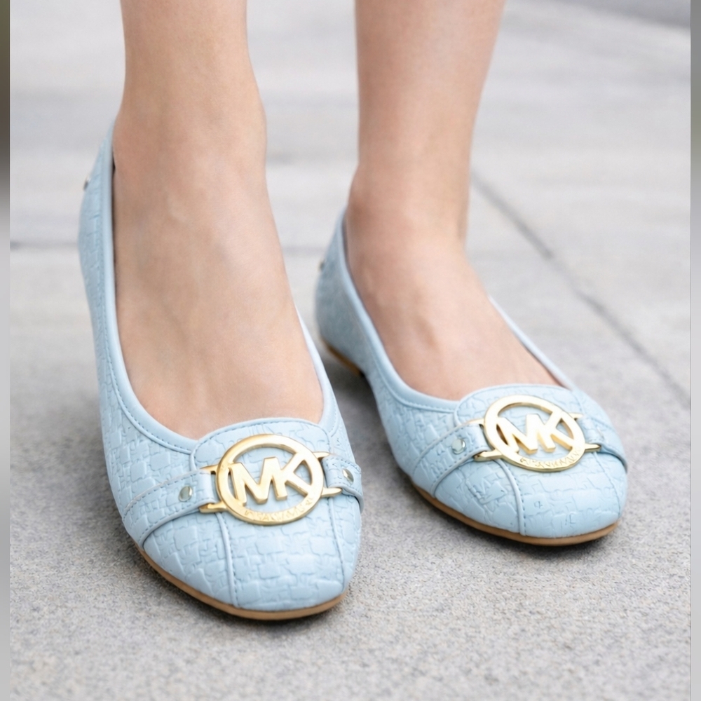 NWT Michael Kors Fulton Moccasins Faux Leather Embossed Logo — Size 11 - Picture 2 of 10